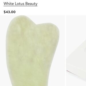 White Lotus Green Gua Sha Facial Tool